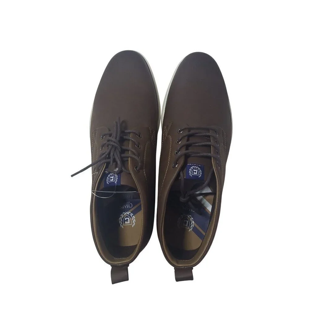 Men's Brown Lace Up Ankle Boots with Rubber Sole, Size 11.5 NWT.